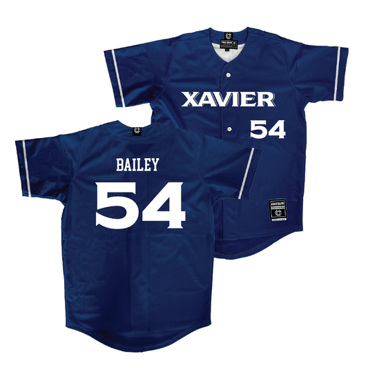 Xavier Baseball Navy Jersey - Connor Bailey