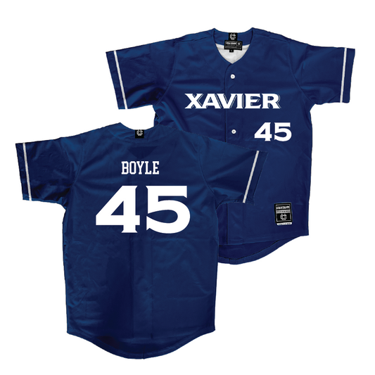 Xavier Baseball Navy Jersey - Nick Boyle