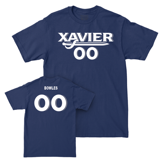 Women's Soccer Navy Wordmark Tee - Ashley Bowles