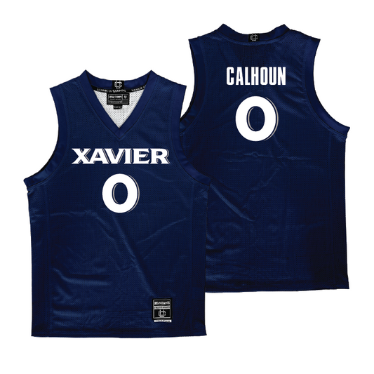 Xavier Women's Basketball Navy Jersey - Shelby Calhoun