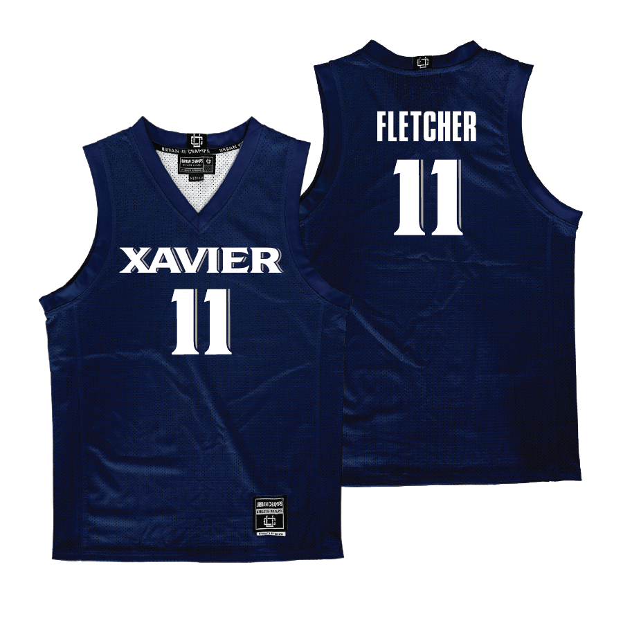 Xavier Men's Basketball Navy Jersey  - Cam'Ron Fletcher