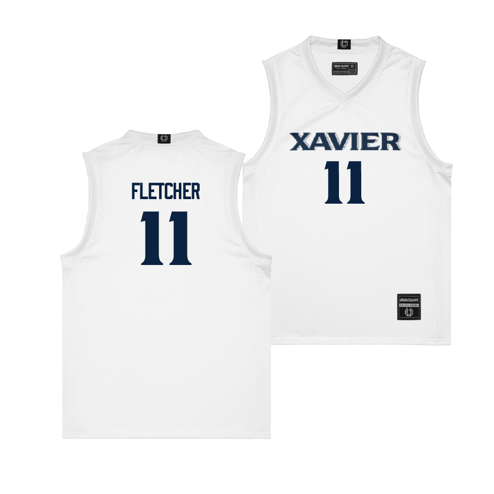 Xavier Men's Basketball White Jersey  - Cam'Ron Fletcher