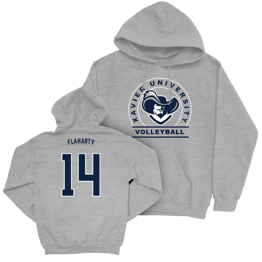 Women's Volleyball Sport Grey Logo Hoodie  - Catherine Flaharty