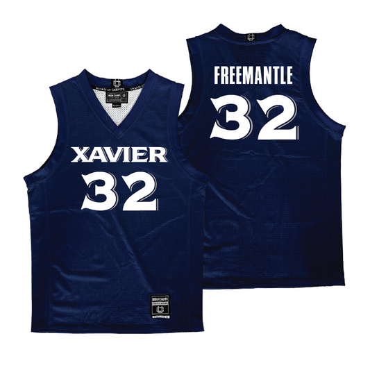 Xavier Men's Basketball Navy Jersey - Zach Freemantle