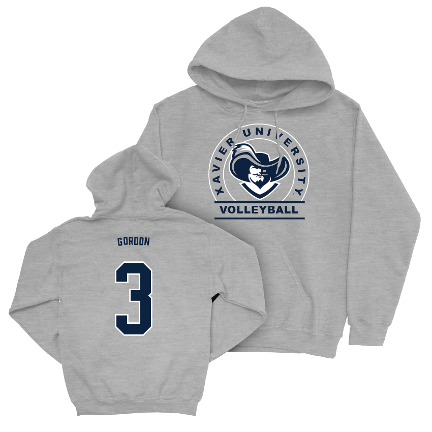 Women's Volleyball Sport Grey Logo Hoodie  - Jamison Gordon