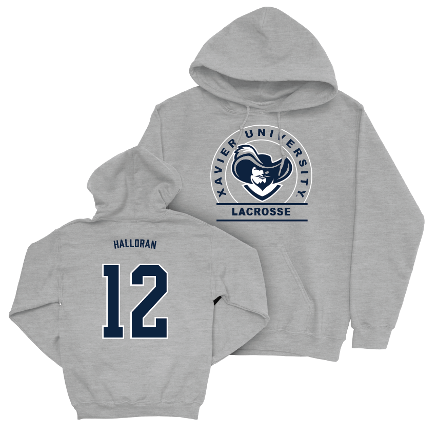 Women's Lacrosse Sport Grey Logo Hoodie  - Dylan Halloran