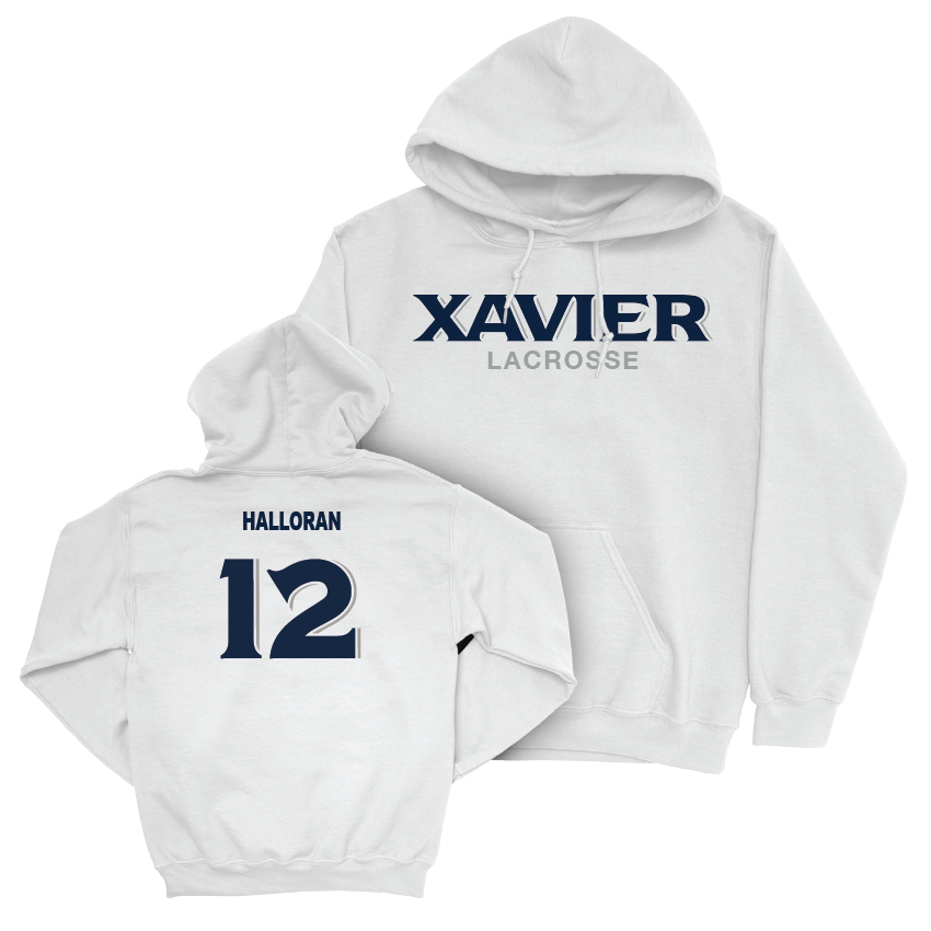 Women's Lacrosse White Staple Hoodie  - Dylan Halloran