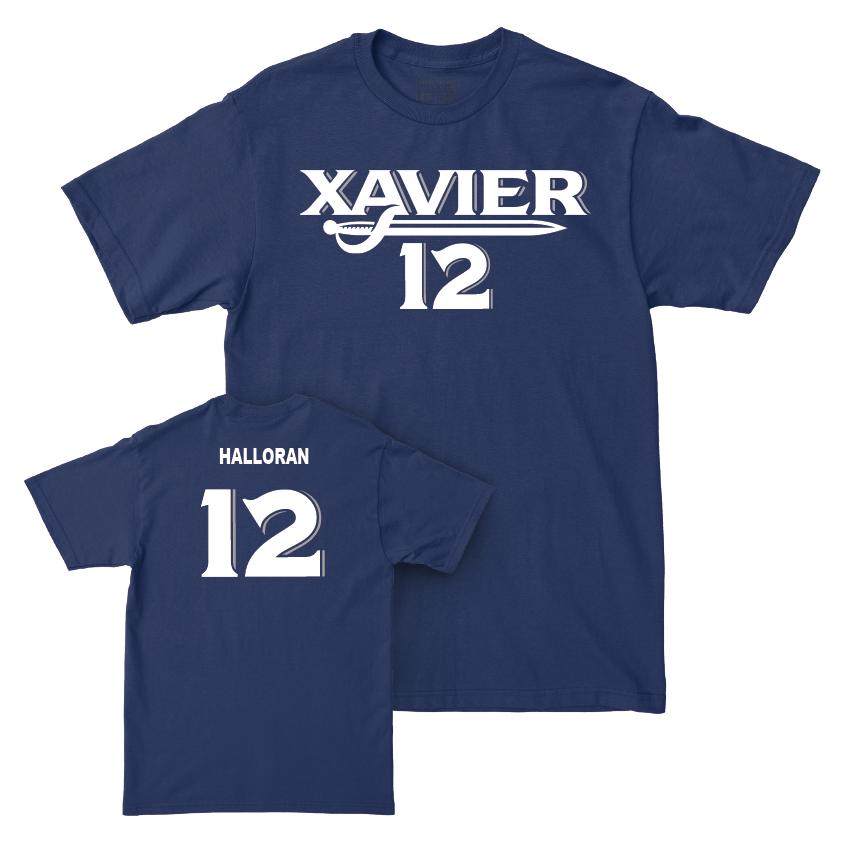 Women's Lacrosse Navy Wordmark Tee  - Dylan Halloran