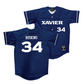 Xavier Baseball Navy Jersey - Luke Hoskins | #34