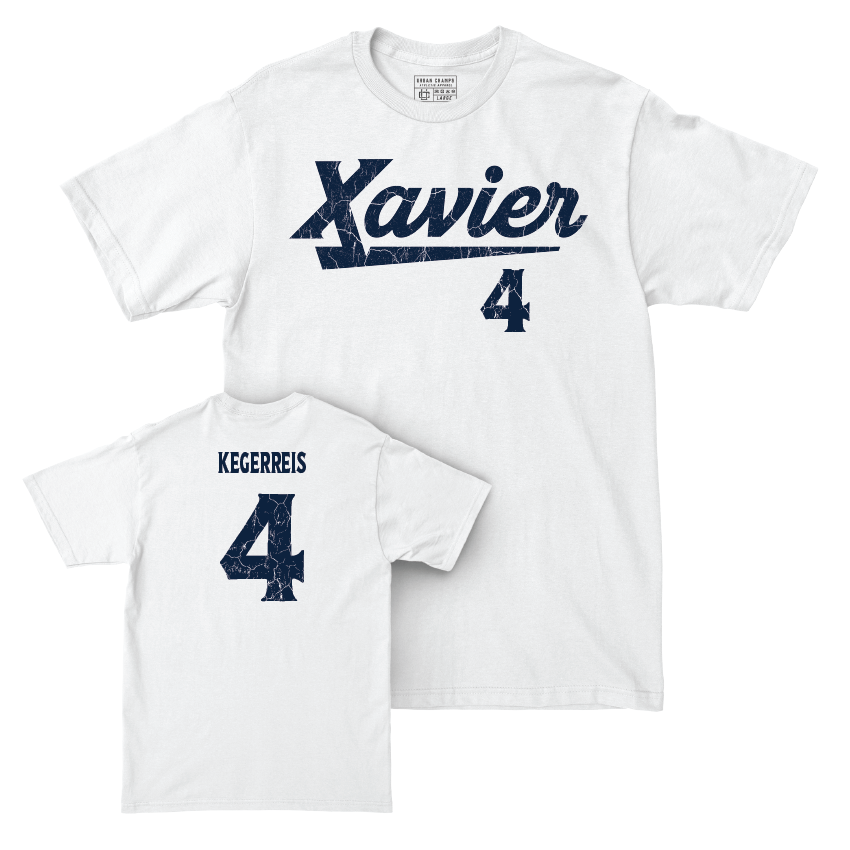 Men's Soccer White Script Comfort Colors Tee  - Luke Kegerreis