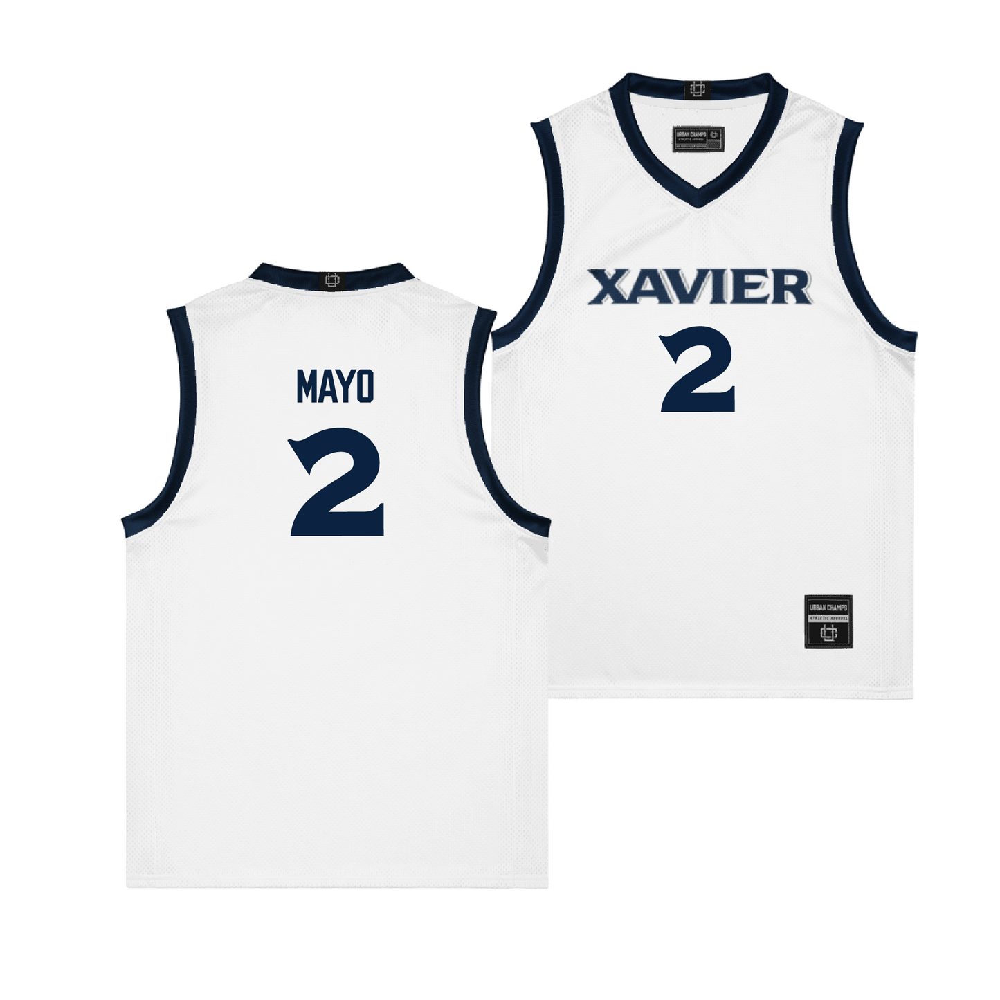 Xavier Women's Basketball White Jersey - Aizhanique Mayo