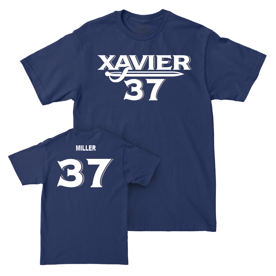 Women's Lacrosse Navy Wordmark Tee   - Mya Miller