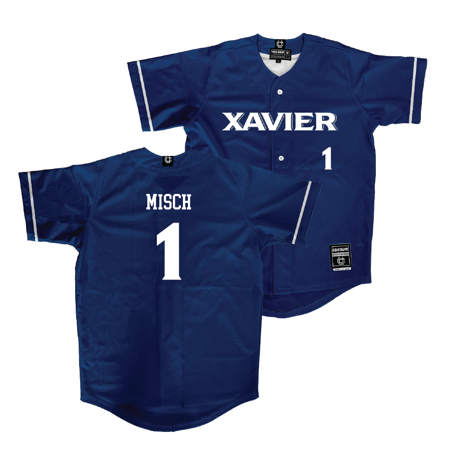 Xavier Baseball Navy Jersey - Connor Misch