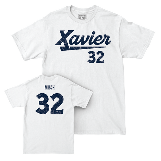 Baseball White Script Comfort Colors Tee - Connor Misch