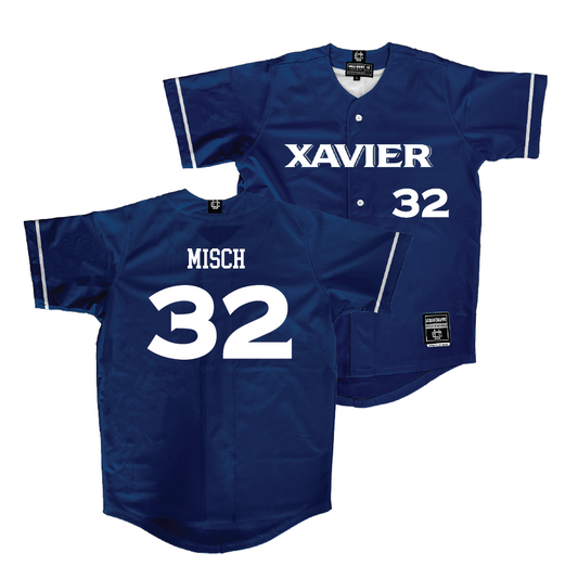 Xavier Baseball Navy Jersey - Connor Misch