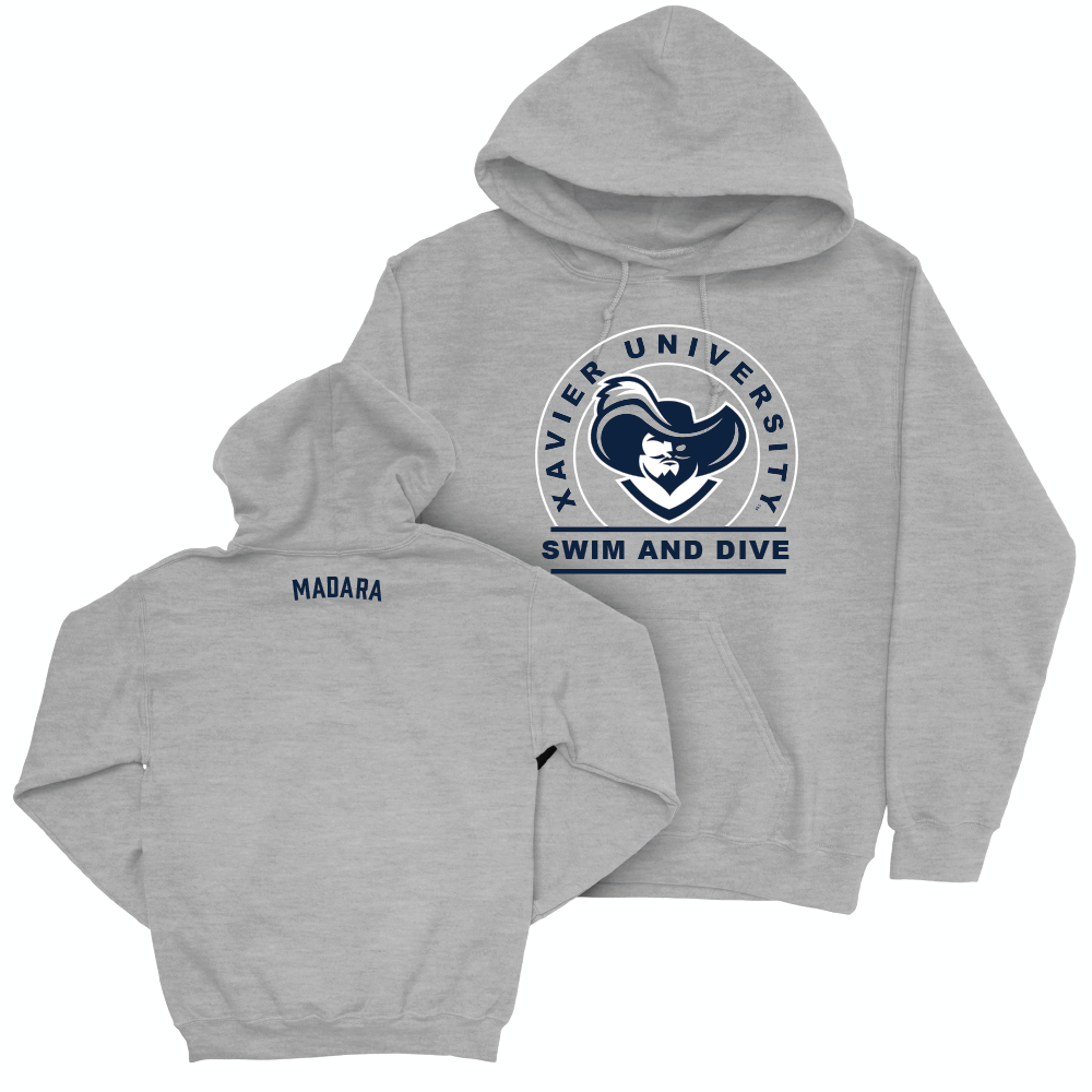 Women's Swim & Dive Sport Grey Logo Hoodie  - Teegan Madara