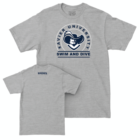 Women's Swim & Dive Sport Grey Logo Tee  - Teegan Madara