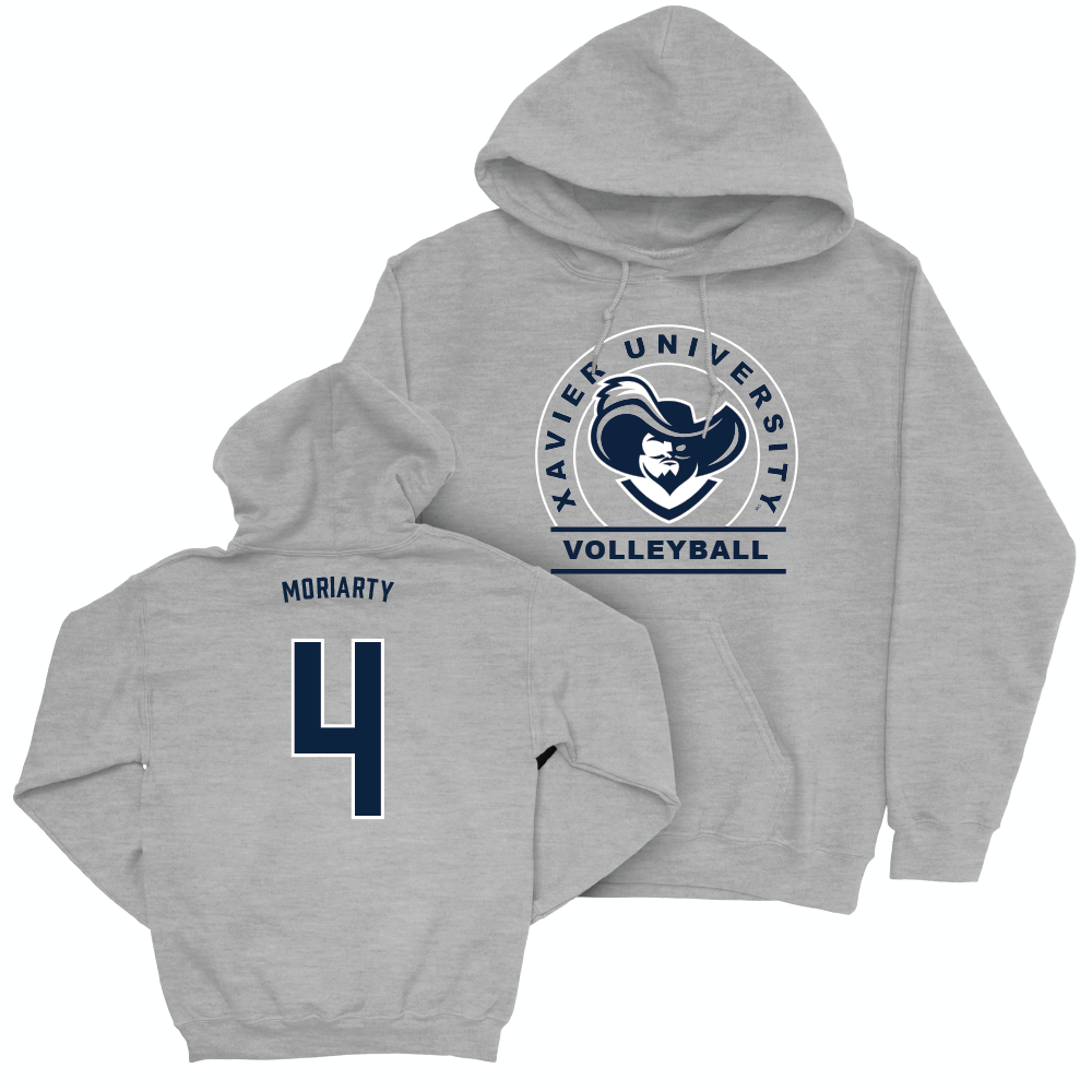 Women's Volleyball Sport Grey Logo Hoodie  - Charlotte Moriarty