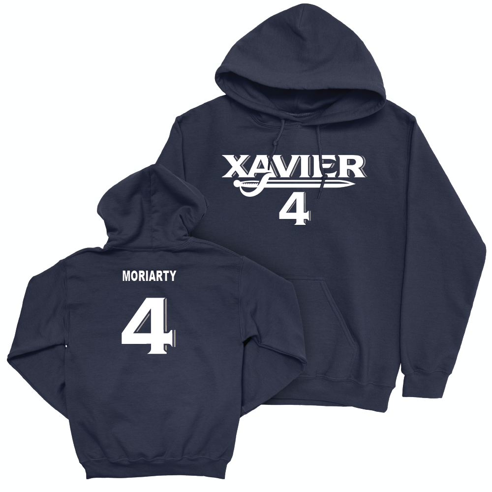 Women's Volleyball Navy Wordmark Hoodie  - Charlotte Moriarty