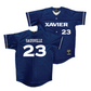 Xavier Baseball Navy Jersey - Tyler Sausville