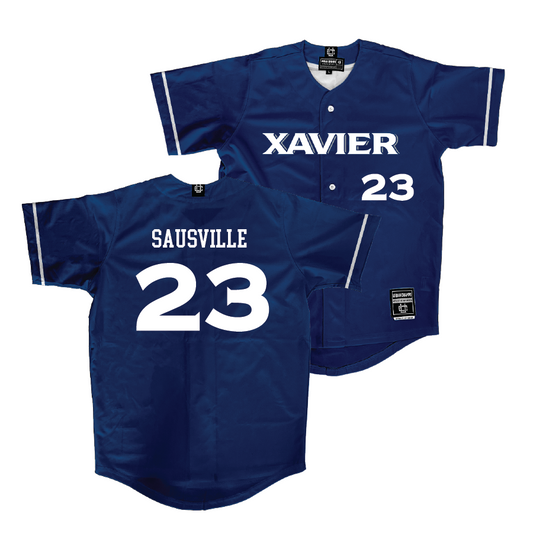 Xavier Baseball Navy Jersey - Tyler Sausville | #23