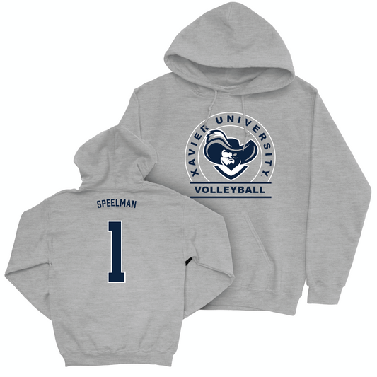 Women's Volleyball Sport Grey Logo Hoodie  - Caroline Speelman