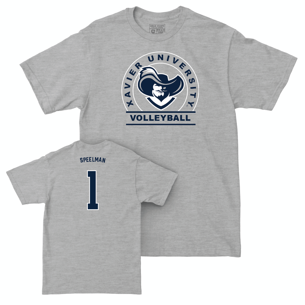 Women's Volleyball Sport Grey Logo Tee  - Caroline Speelman