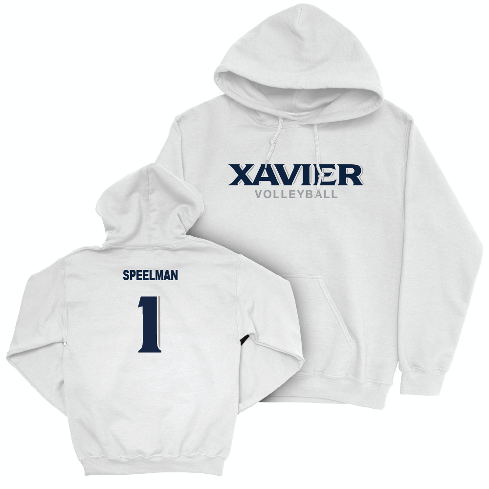 Women's Volleyball White Staple Hoodie  - Caroline Speelman