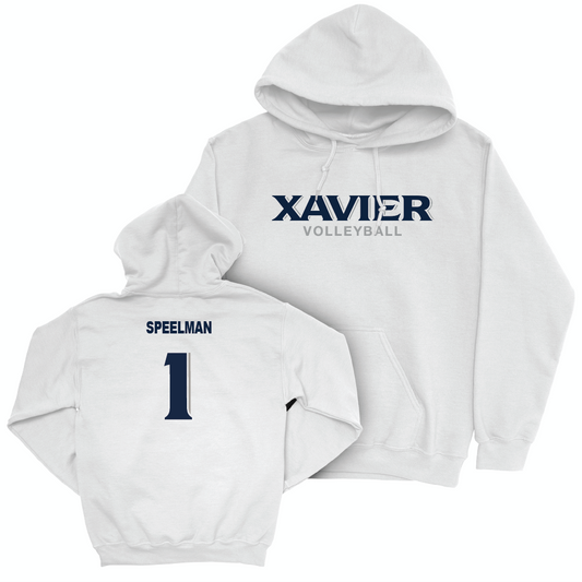 Women's Volleyball White Staple Hoodie  - Caroline Speelman