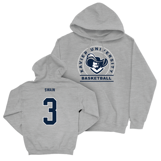 Men's Basketball Sport Grey Logo Hoodie  - Dailyn Swain