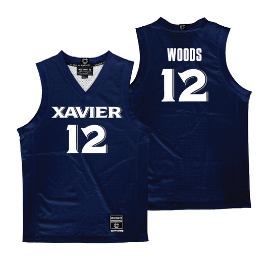 Xavier Women's Basketball Navy Jersey - Kaysia Woods