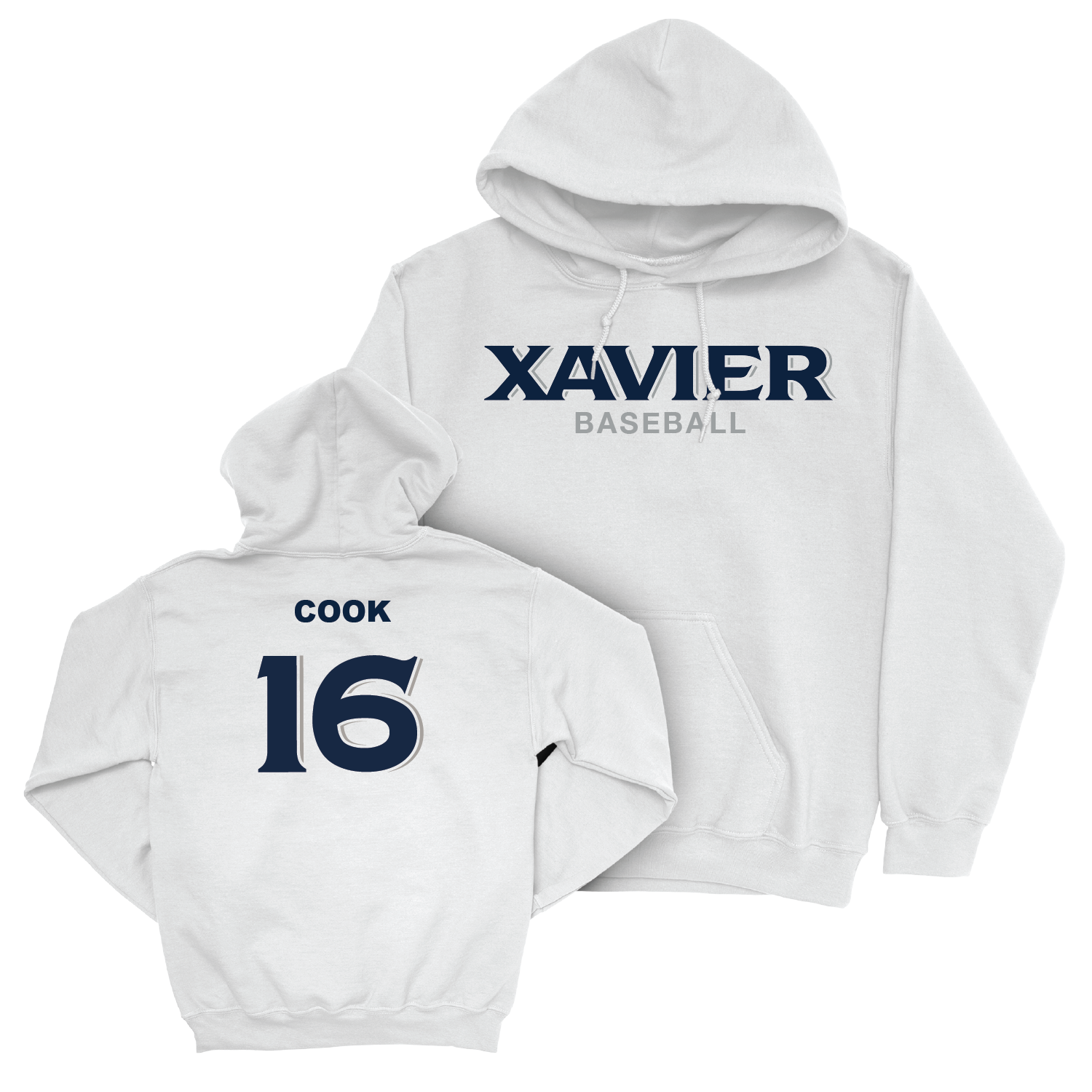 Baseball White Staple Hoodie - Aiden Cook Youth Small