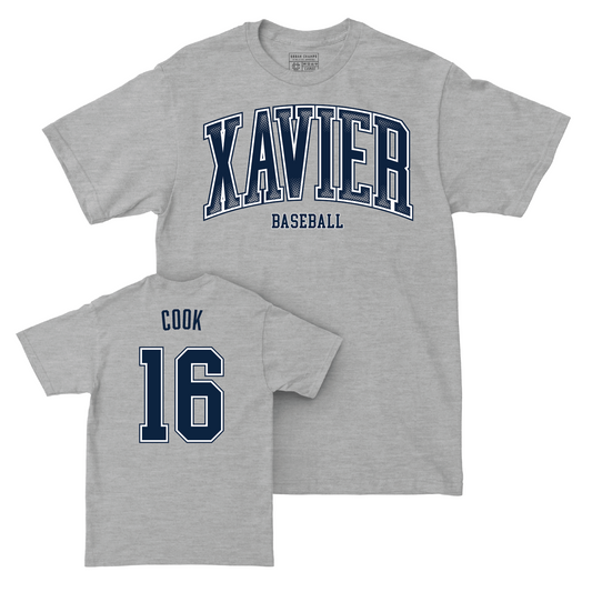 Baseball Sport Grey Arch Tee - Aiden Cook Youth Small
