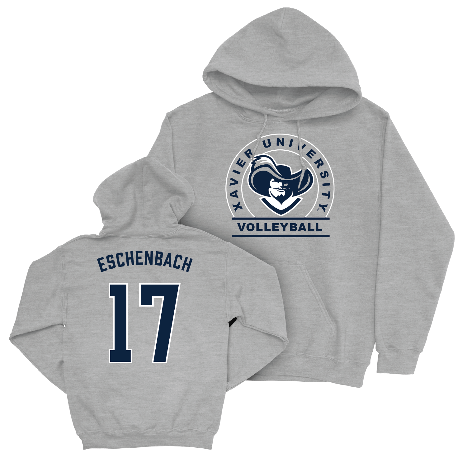 Women's Volleyball Sport Grey Logo Hoodie - Annie Eschenbach Youth Small