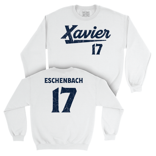 Women's Volleyball White Script Crew - Annie Eschenbach Youth Small