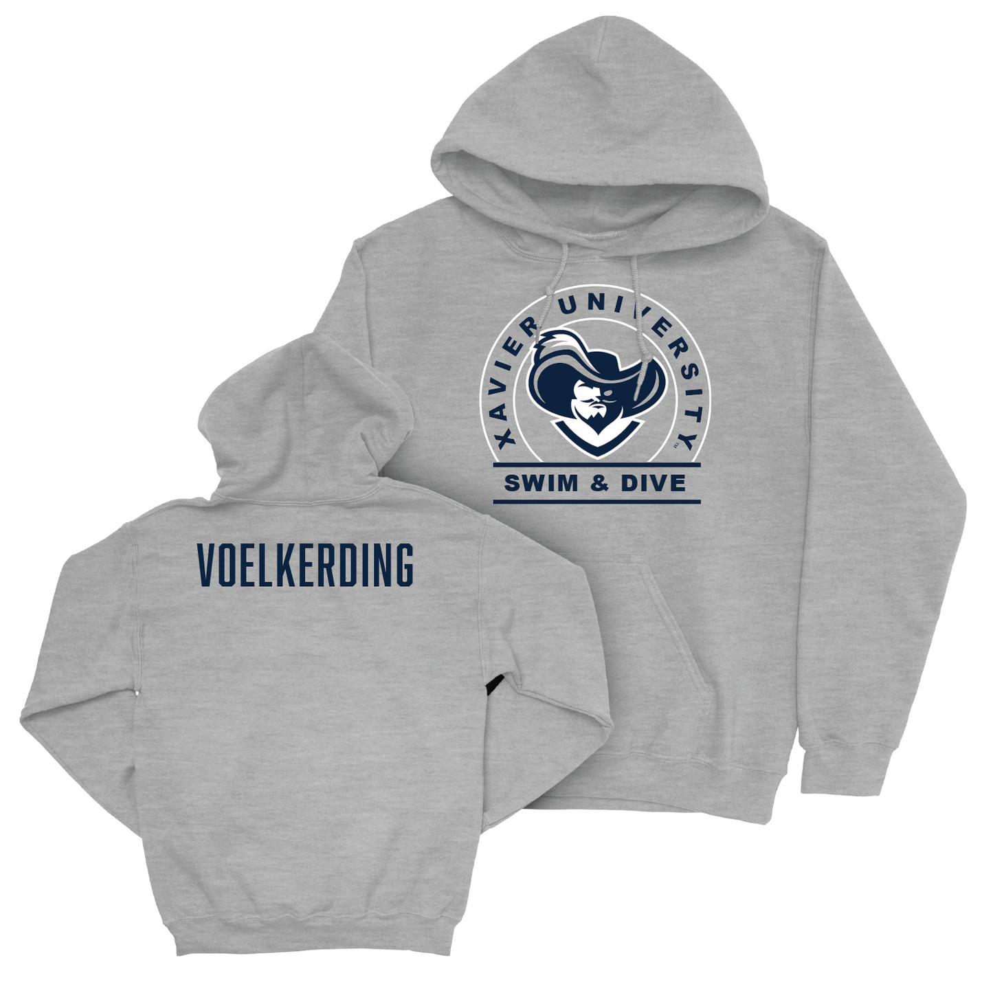 Women's Swim & Dive Sport Grey Logo Hoodie - Anna Voelkerding Youth Small