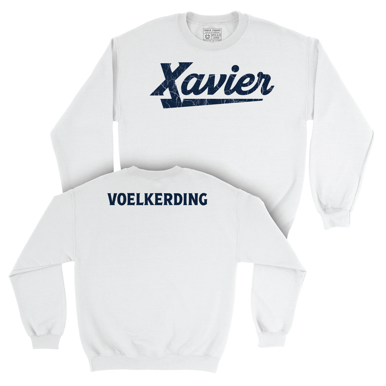 Women's Swim & Dive White Script Crew - Anna Voelkerding Youth Small