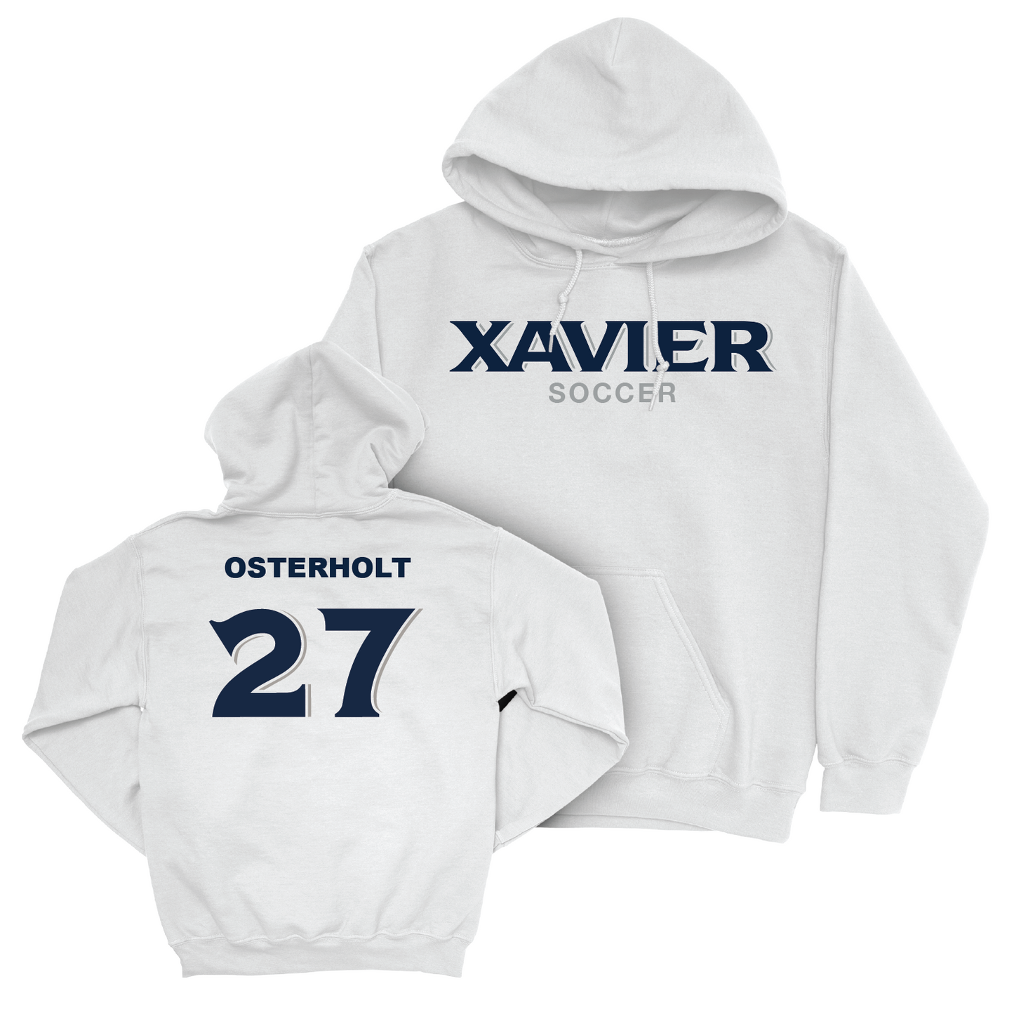 Men's Soccer White Staple Hoodie - Brandon Osterholt Youth Small