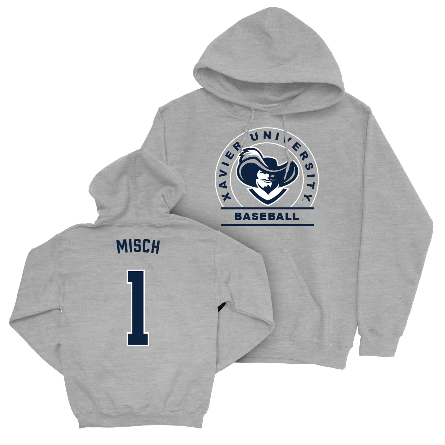 Baseball Sport Grey Logo Hoodie - Connor Misch Youth Small