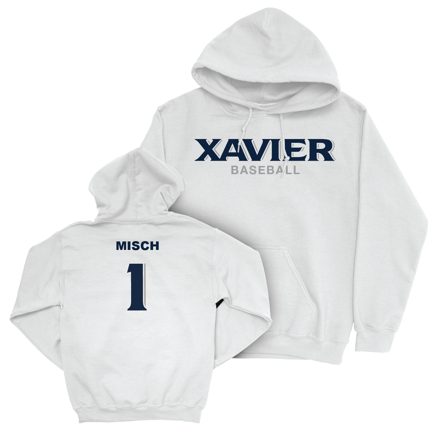 Baseball White Staple Hoodie - Connor Misch Youth Small