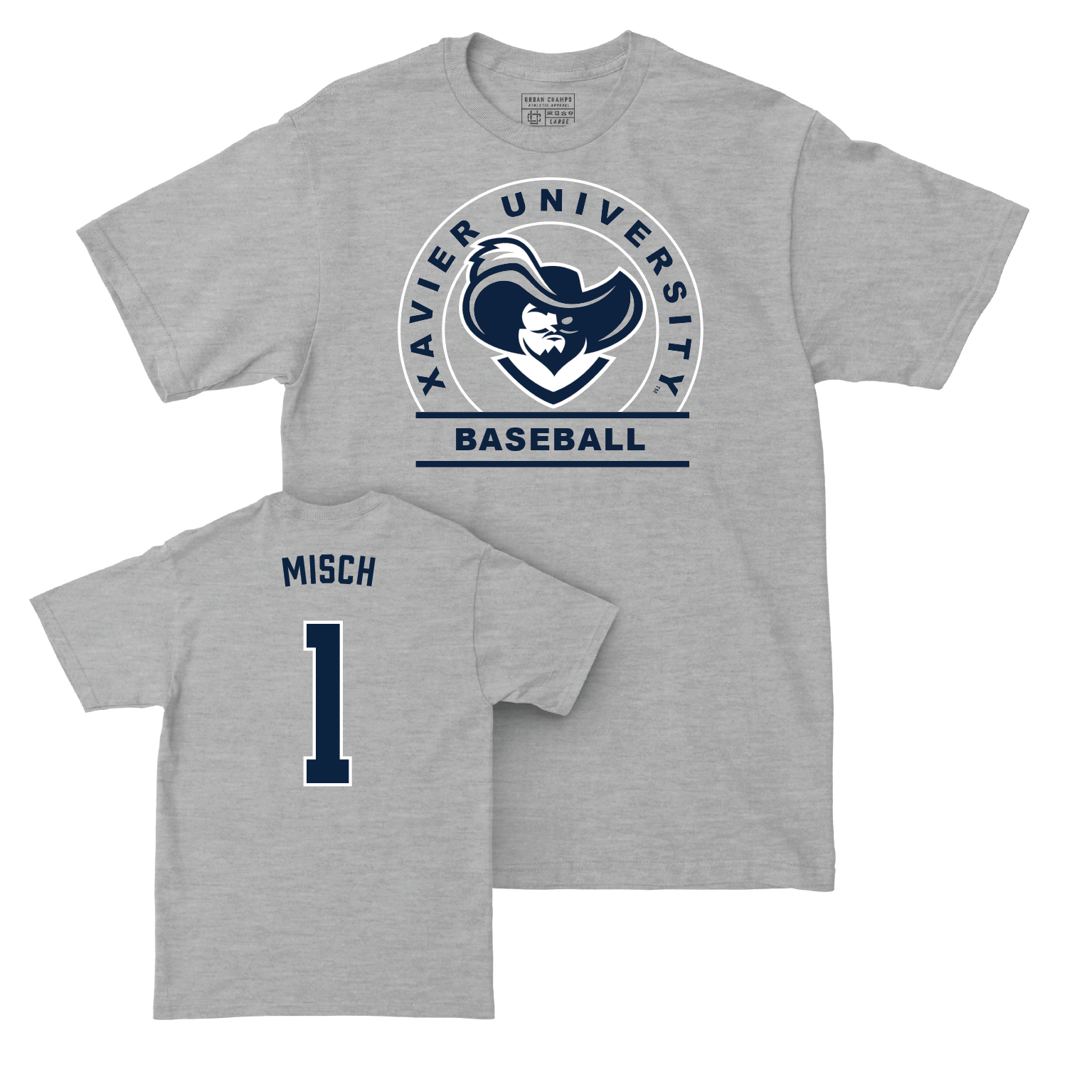 Baseball Sport Grey Logo Tee - Connor Misch Youth Small