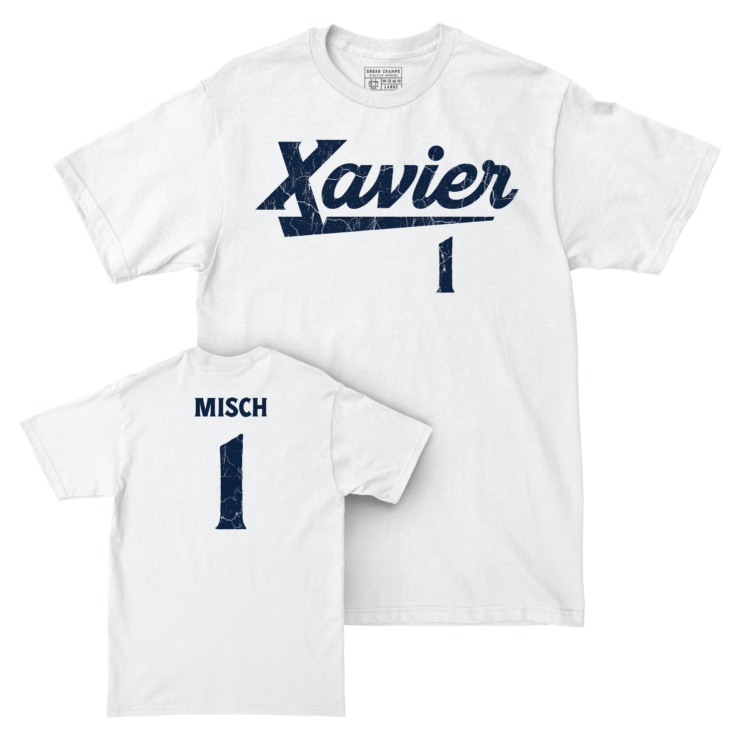 Baseball White Script Comfort Colors Tee - Connor Misch Youth Small