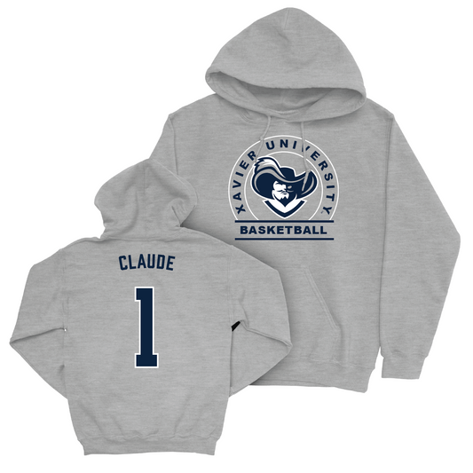 Men's Basketball Sport Grey Logo Hoodie - Desmond Claude Youth Small