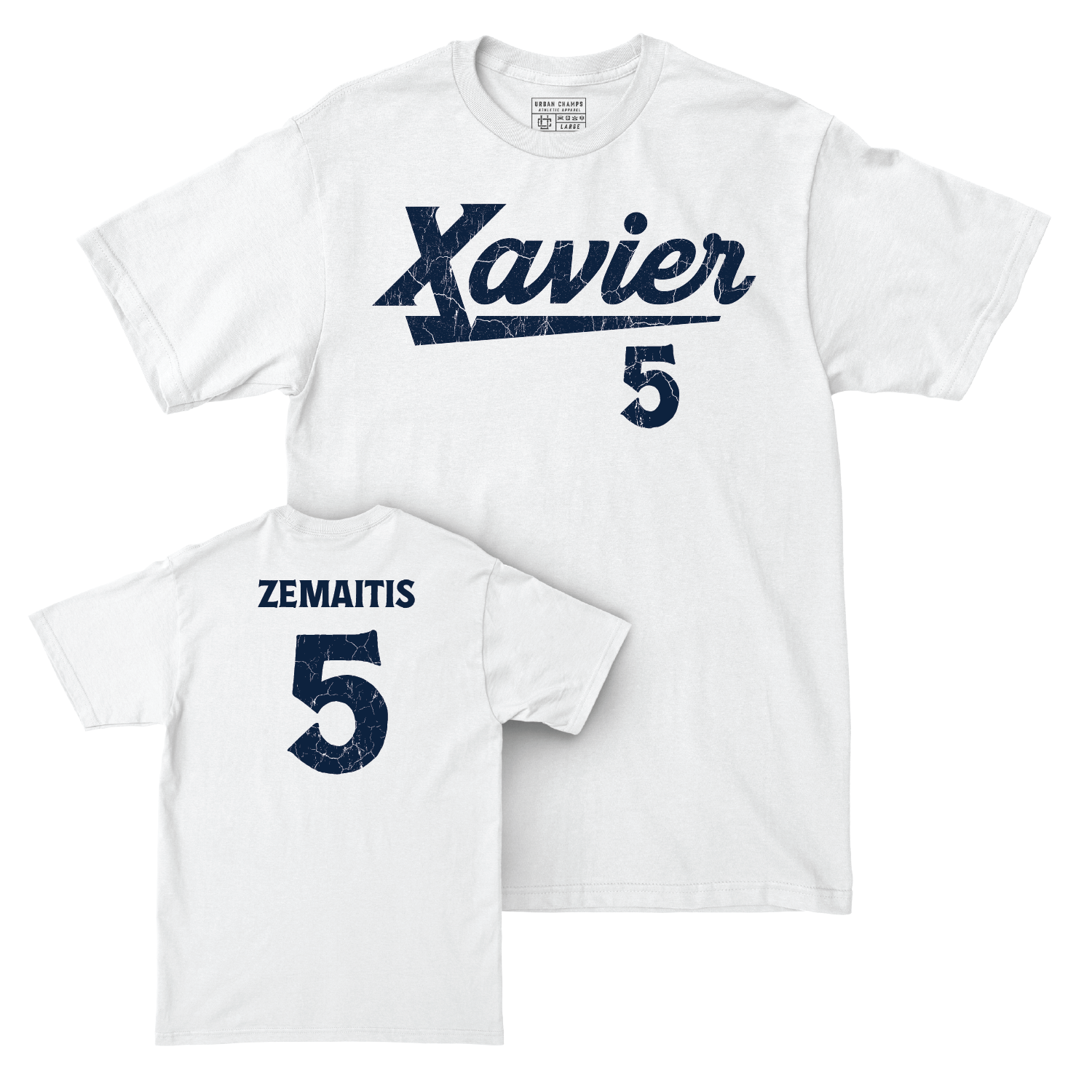 Baseball White Script Comfort Colors Tee - Drew Zemaitis Youth Small