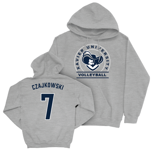 Women's Volleyball Sport Grey Logo Hoodie - Elouise Czajkowski Youth Small