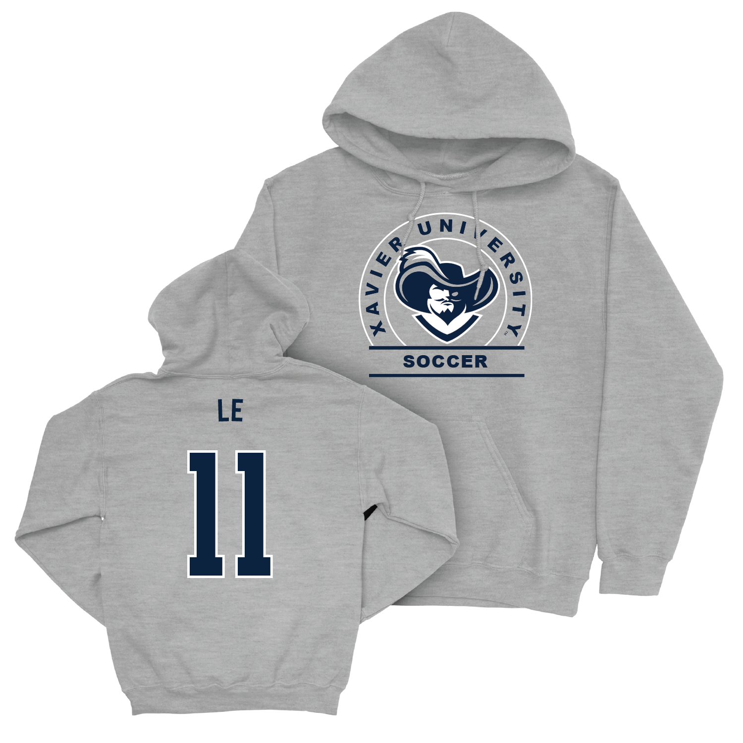 Women's Soccer Sport Grey Logo Hoodie - Elise Le Youth Small