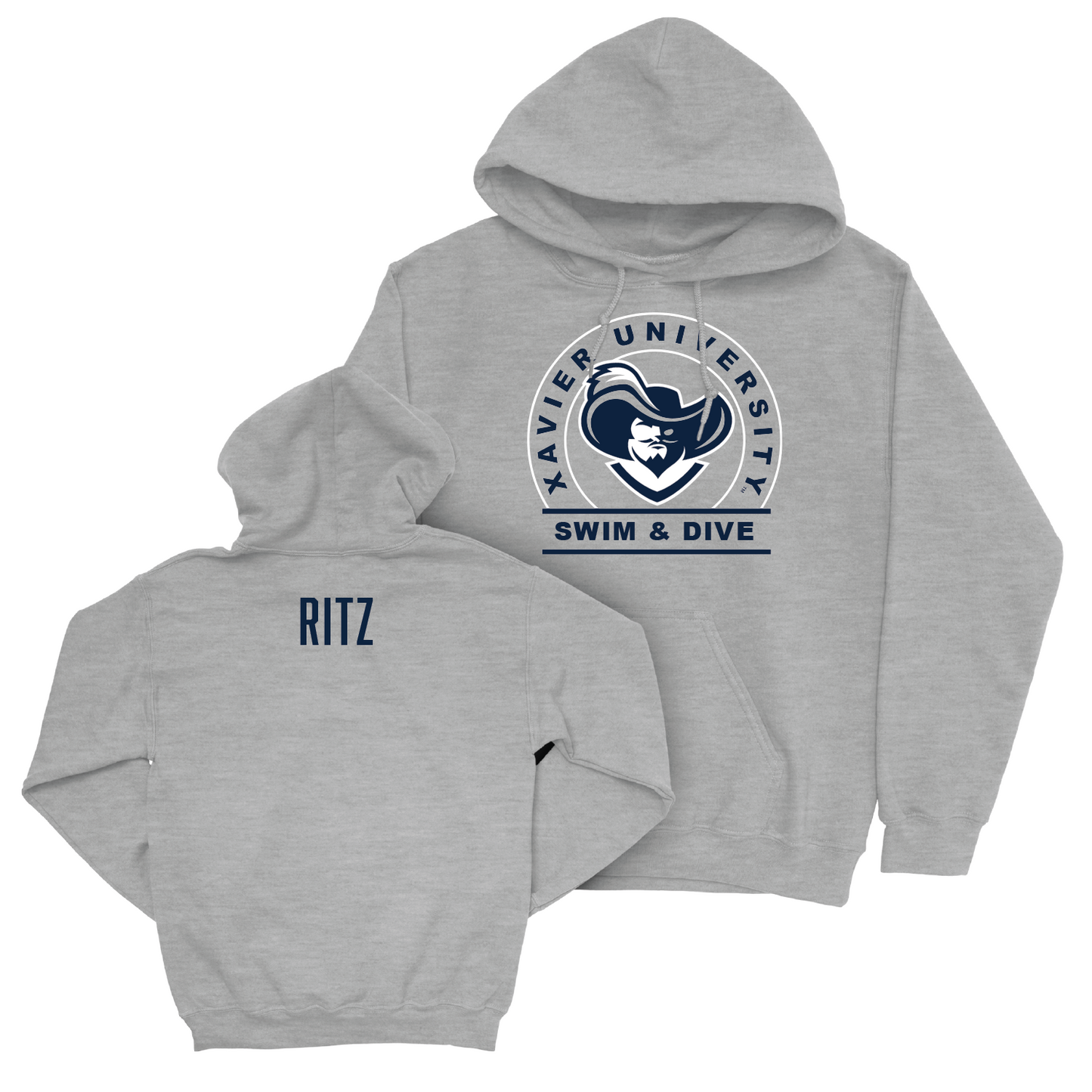 Women's Swim & Dive Sport Grey Logo Hoodie - Erin Ritz Youth Small