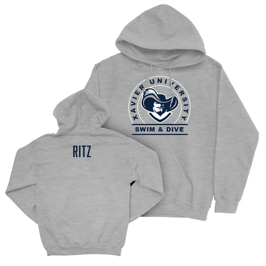 Women's Swim & Dive Sport Grey Logo Hoodie - Erin Ritz Youth Small