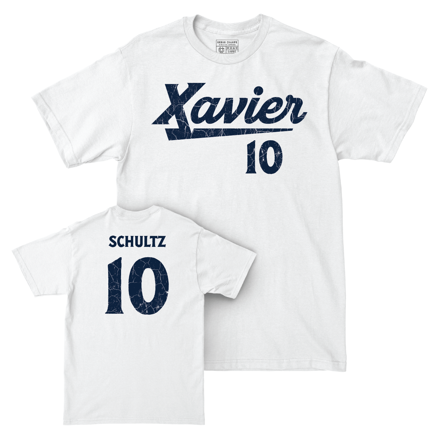 Baseball White Script Comfort Colors Tee - Garrett Schultz Youth Small