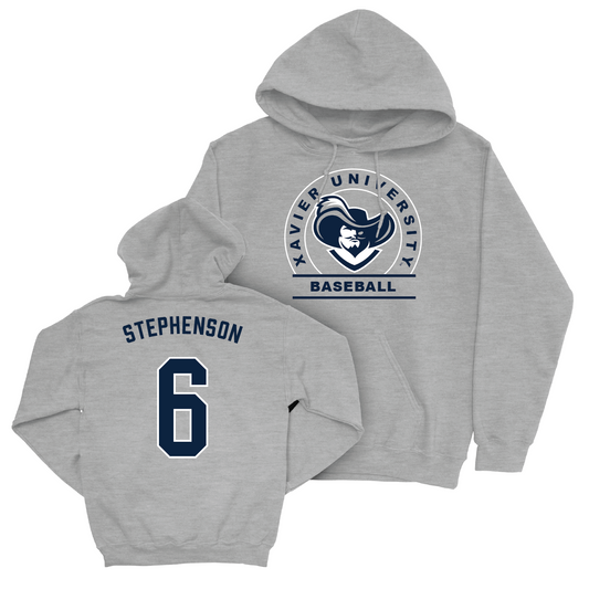 Baseball Sport Grey Logo Hoodie - Grant Stephenson Youth Small
